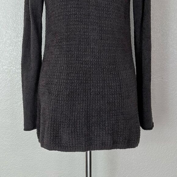Barefoot Dreams Cozychic Lite Charcoal Gray Open Front Cardigan, Sz Medium - Picture 11 of 13
